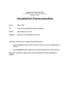 Year End Intradistrict Communication