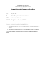 Year-End Intradistrict Communication
